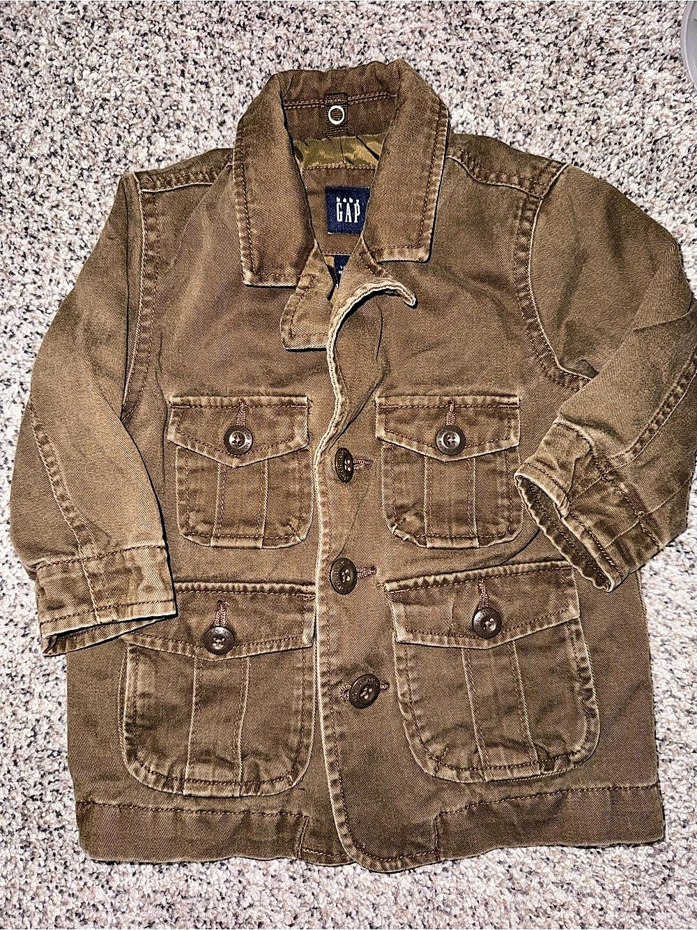 Gap Kids Utility Jacket Brown Baby 12-18 Months